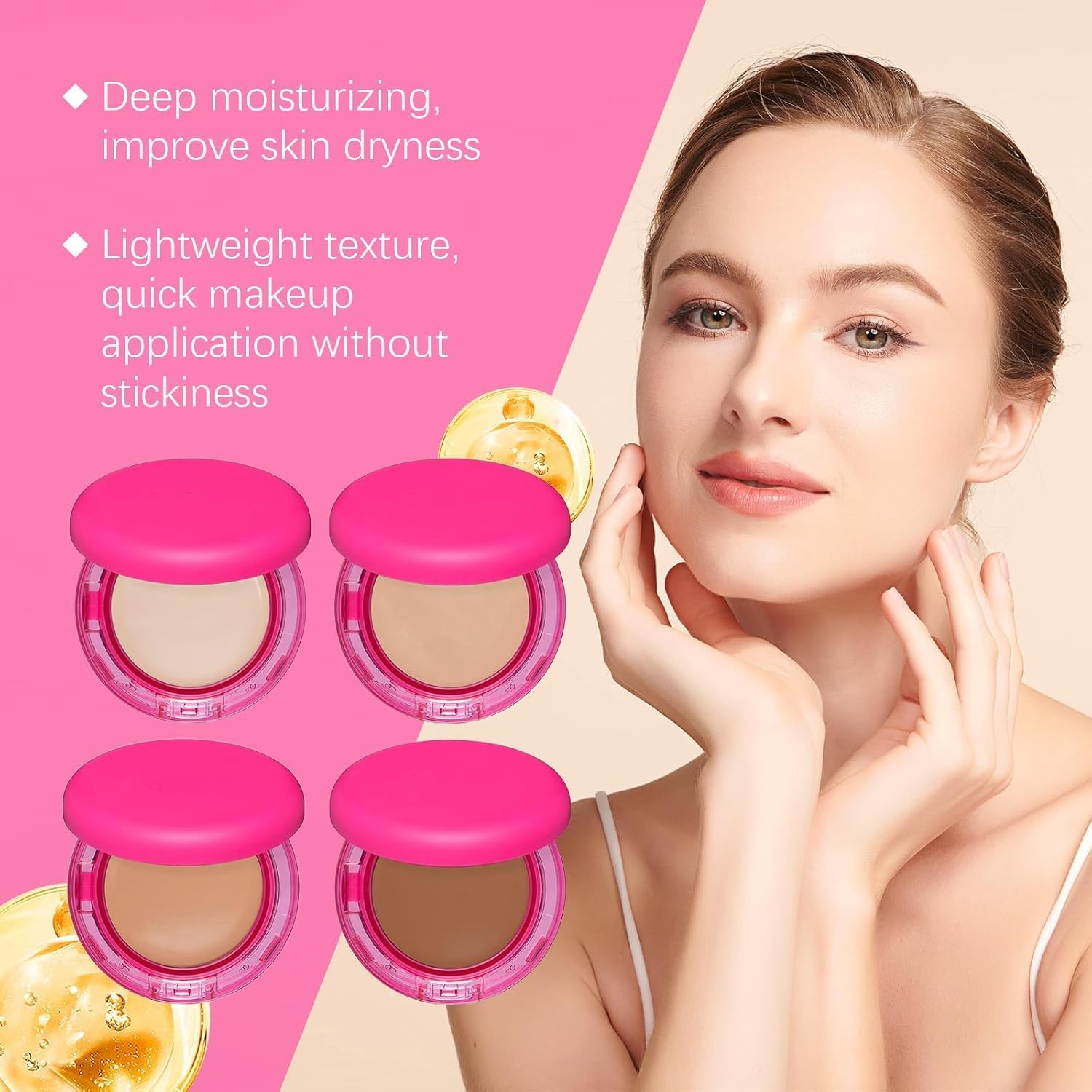 2025 Update Peptide Bounce Balm Foundation, Peptide Bounce Foundation &ndash; Hydrating, Age-Defying Makeup for Mature Skin, Natural, Medium Coverage, Blur Fine Lines, Smooths Texture (Natural Color)