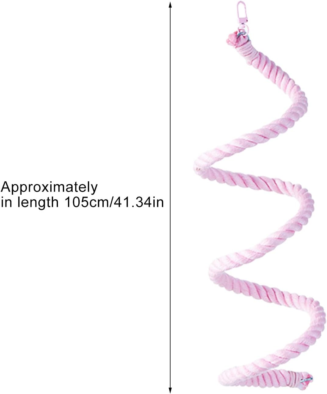 Rope Perches for Bird Cages - Colorful Cage Chewing Toys for Small Medium Parrot - Multi-Color Peony Chewing Swing Cotton Ladder Standing Stick image number 5