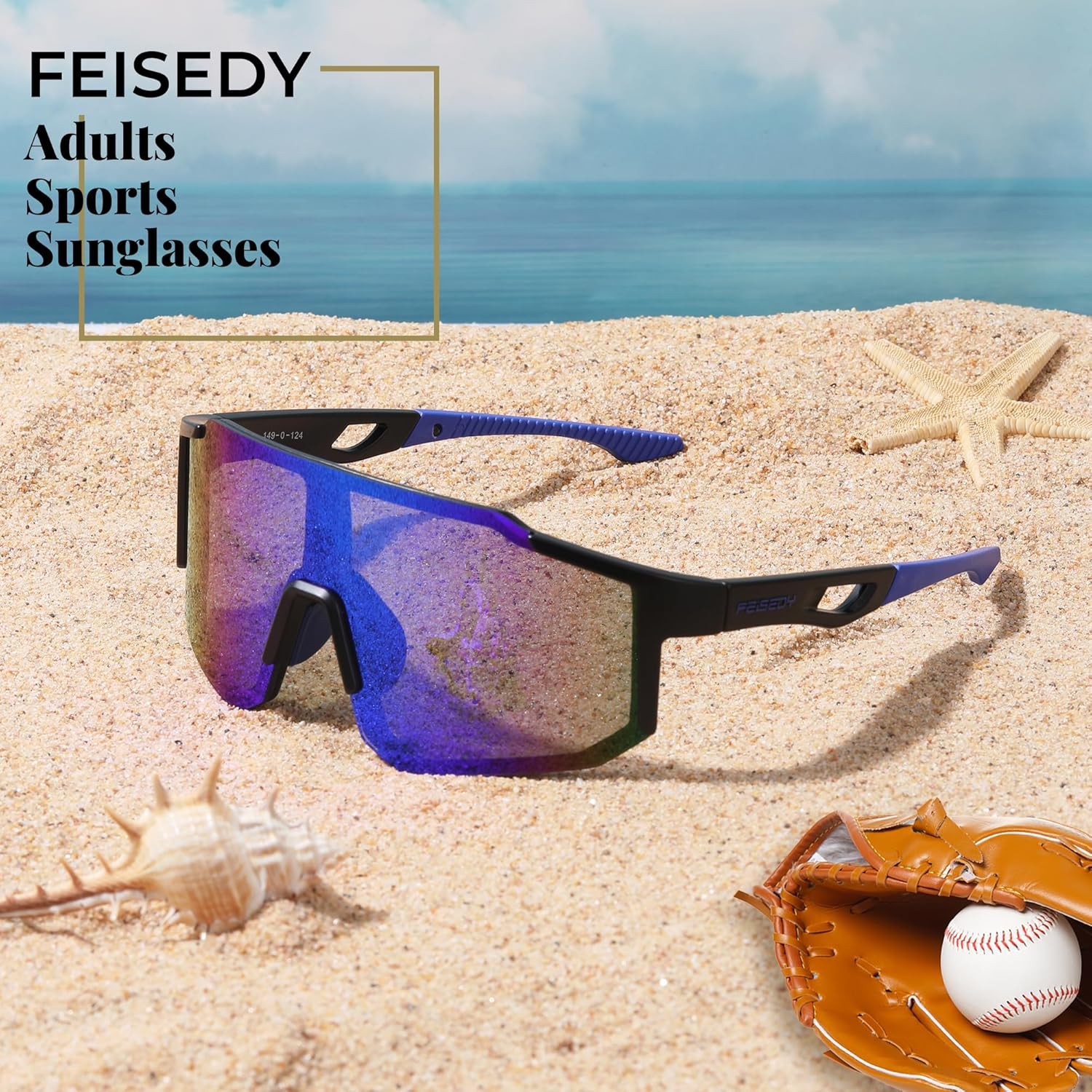 FEISEDY Cycling Glasses for Men Women UV400 Protection Running Golf Glasses Outdoor Sports Goggles B2388 image number 3