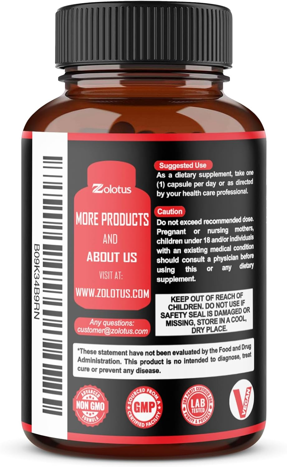 Zolotus 2 Packs Tribulus Terrestris with Maca Root Ashwagndha Root, Panax Ginseng - 6 Months Supply image number 5