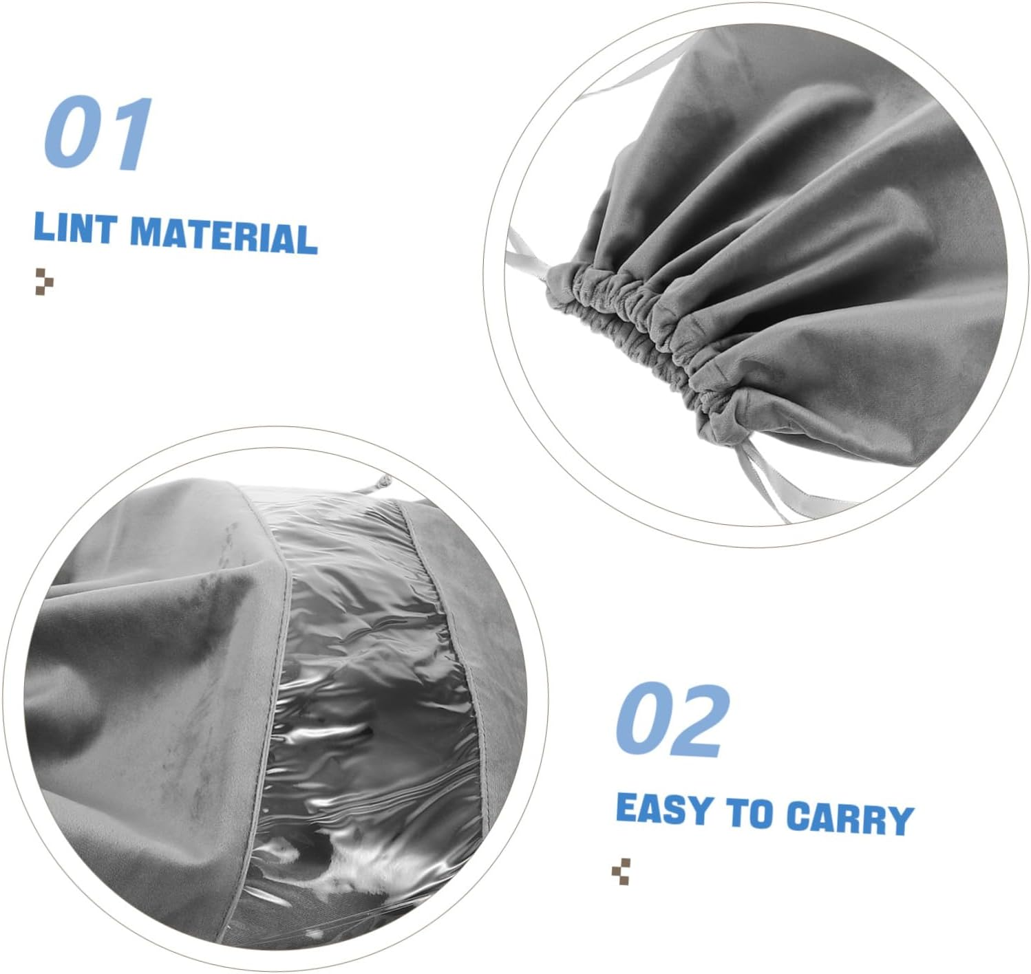 BAZEITFLOW Drawstring Dryer Bag Transparent Dust Pouch for Hair Dryers Curling Tools and Small Items Multi Functional Travel Organizer for Clothes and Handbags Portable Storage Dust image number 6