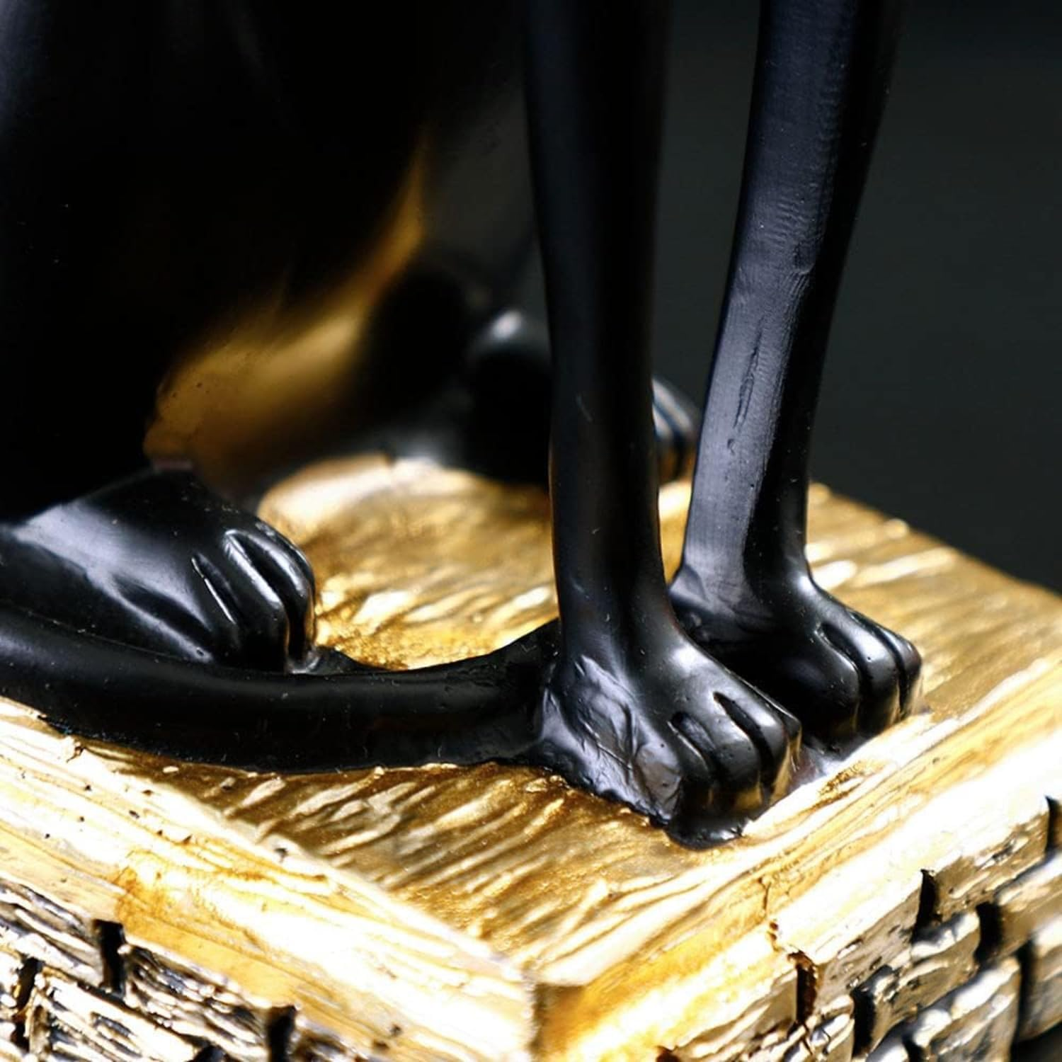 MOMOGEE Small Wine Rack Small Wine Bottle Holder Tabletop Wine Bottle Stand Premium Resin Material Decoration (BASTET) image number 4