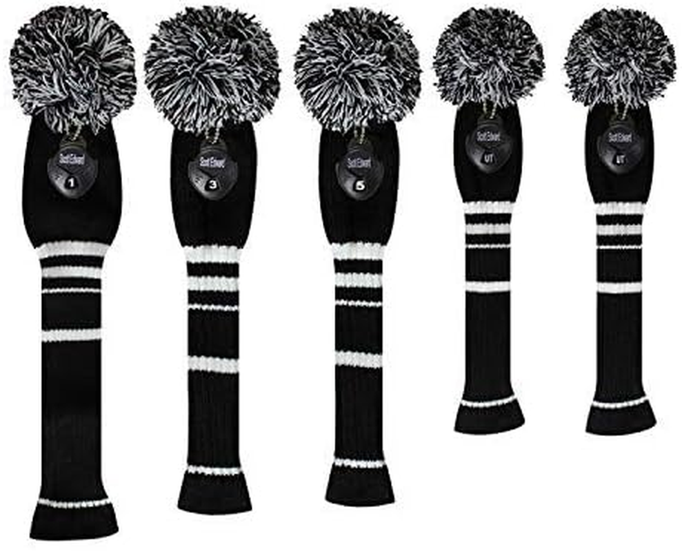 Scott Edward Knit Golf Club Cover for Woods and Driver Set of 5 Head Covers Protect Driver Wood(460Cc) 1 Fairway Wood2 and Hybrid/Ut2 with Rotating Club Number Tags image number 4