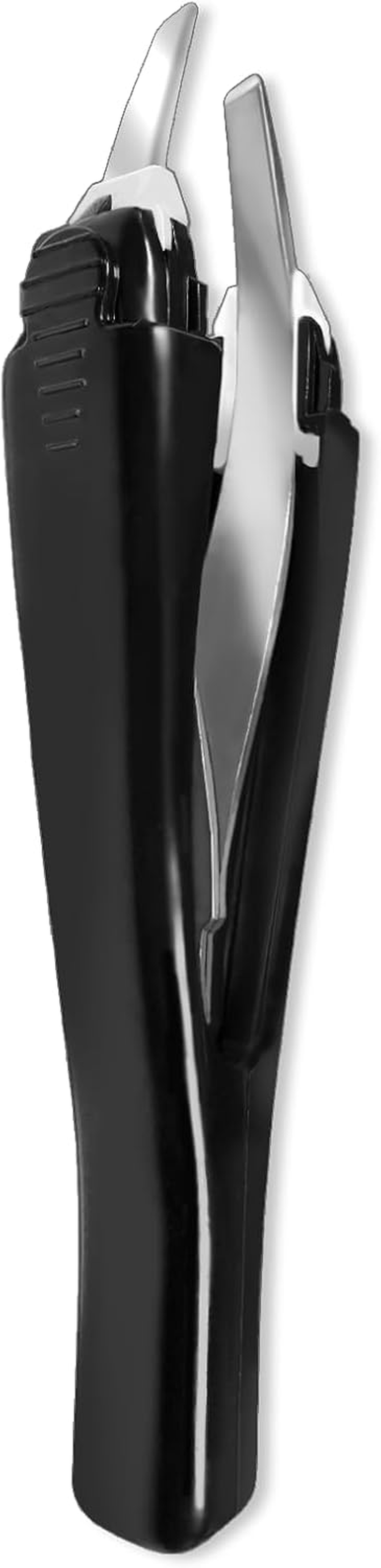 WELANE Professional Eyebrow Tweezer, 1 PCS Stainless Steel Slant Tip Tweezer for Facial, Brow, Ingrown Hair Removal (Black) image number 6