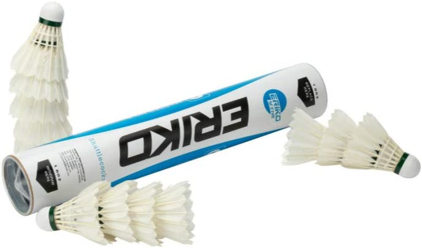 ERIKO 12-Pack Goose Feather Badminton Shuttlecocks with High Stability and Durability,High Speed Badminton Birdies Balls Model 6 image number 3