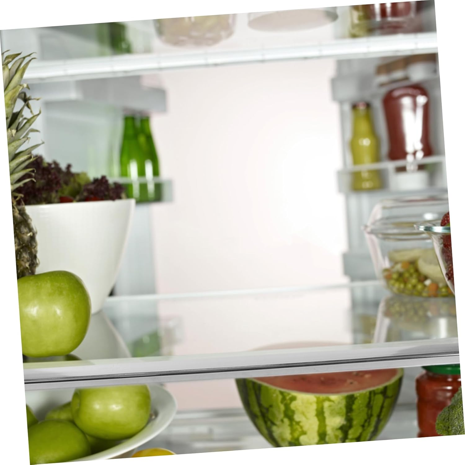 SHINEOFI Household Glass Fridge Shelf Insert Tempered Glass Divider for Organized Storage Easy Install Kitchen Accessory Fits Refrigerators Fridge Crisper Shelf image number 4