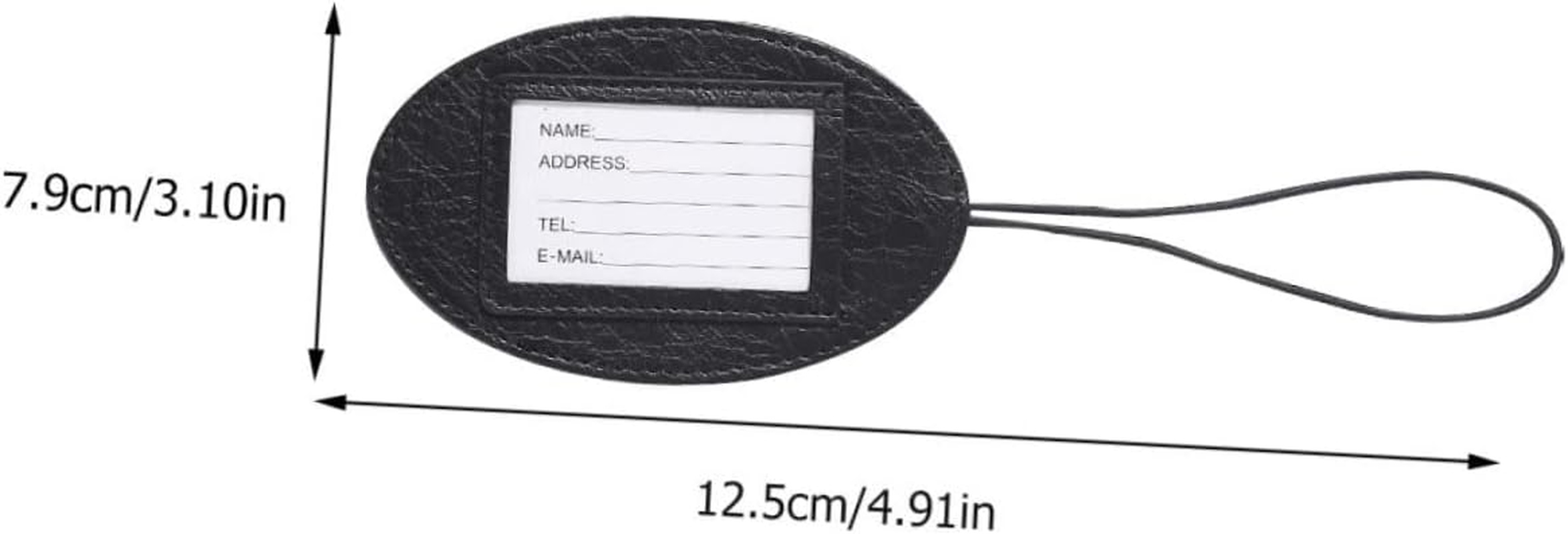 Homoyoyo 3Pcs Multifunctional Pu Leather Travel Id Tags round Cartoon Luggage Labels Random Colors for Easy Suitcase Identification