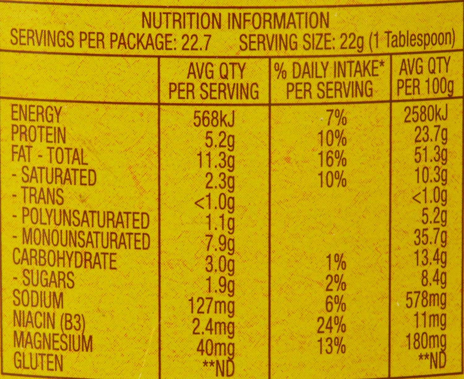 Bega Crunchy Peanut Butter, 470G image number 1