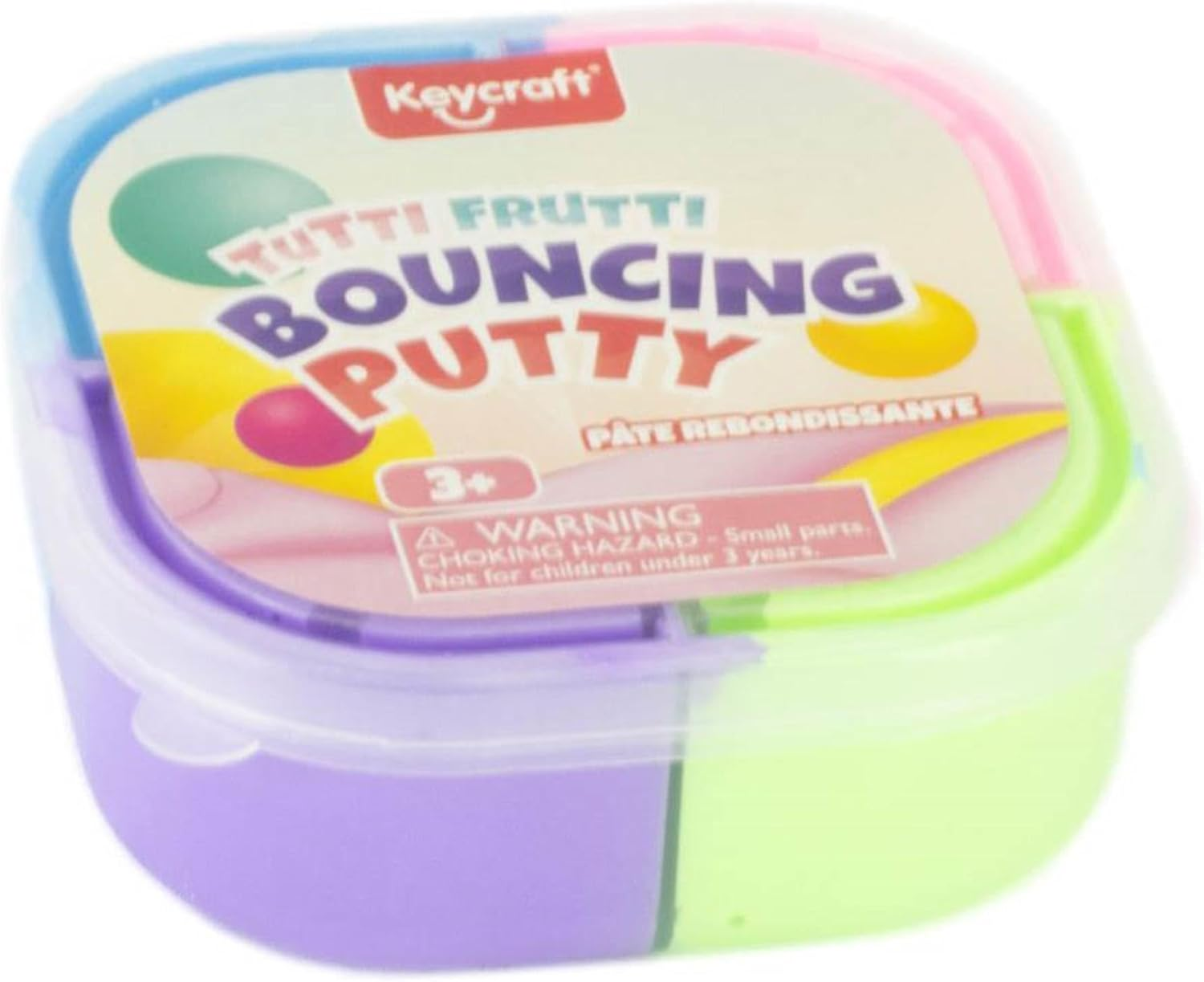 Keycraft Tutti Frutti Bouncing Putty - Stretch, Mould & Bounce for Endless Fun, Soft, Colourful & Tactile Sensory Play for Kids