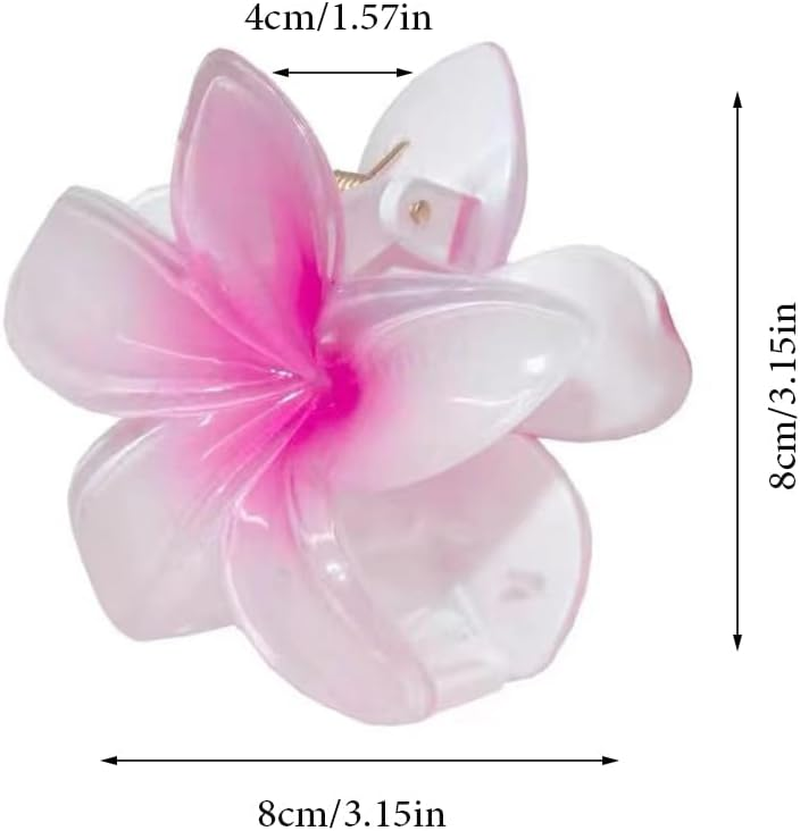 ZSPERKLA Pack of 4 Flower Hair Clips, Non-Slip Cute Hair Clips, Large Hair Clip for Women and Girls image number 1