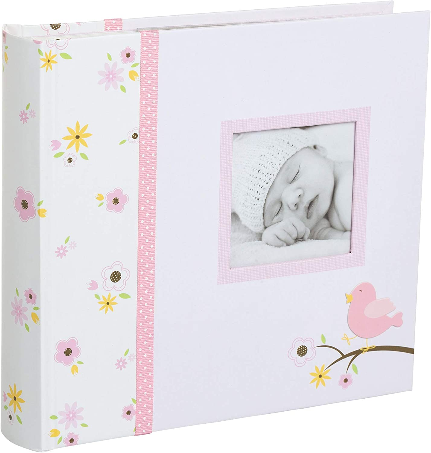 Lil Peach Bird Photo Album, Memory Keepsake Babybook, Gender-Neutral Baby Accessory for New and Expecting Parents, Pink image number 2