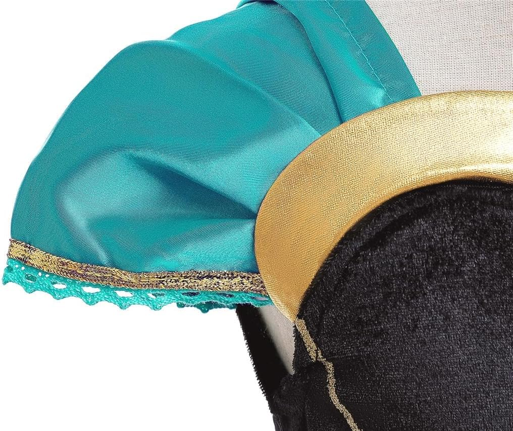 Dressy Daisy Ice Princess Coronation Green Costume Tulle Dress with Accessories for Baby Toddler Kids Girls Halloween Birthday Party Fancy Outfit