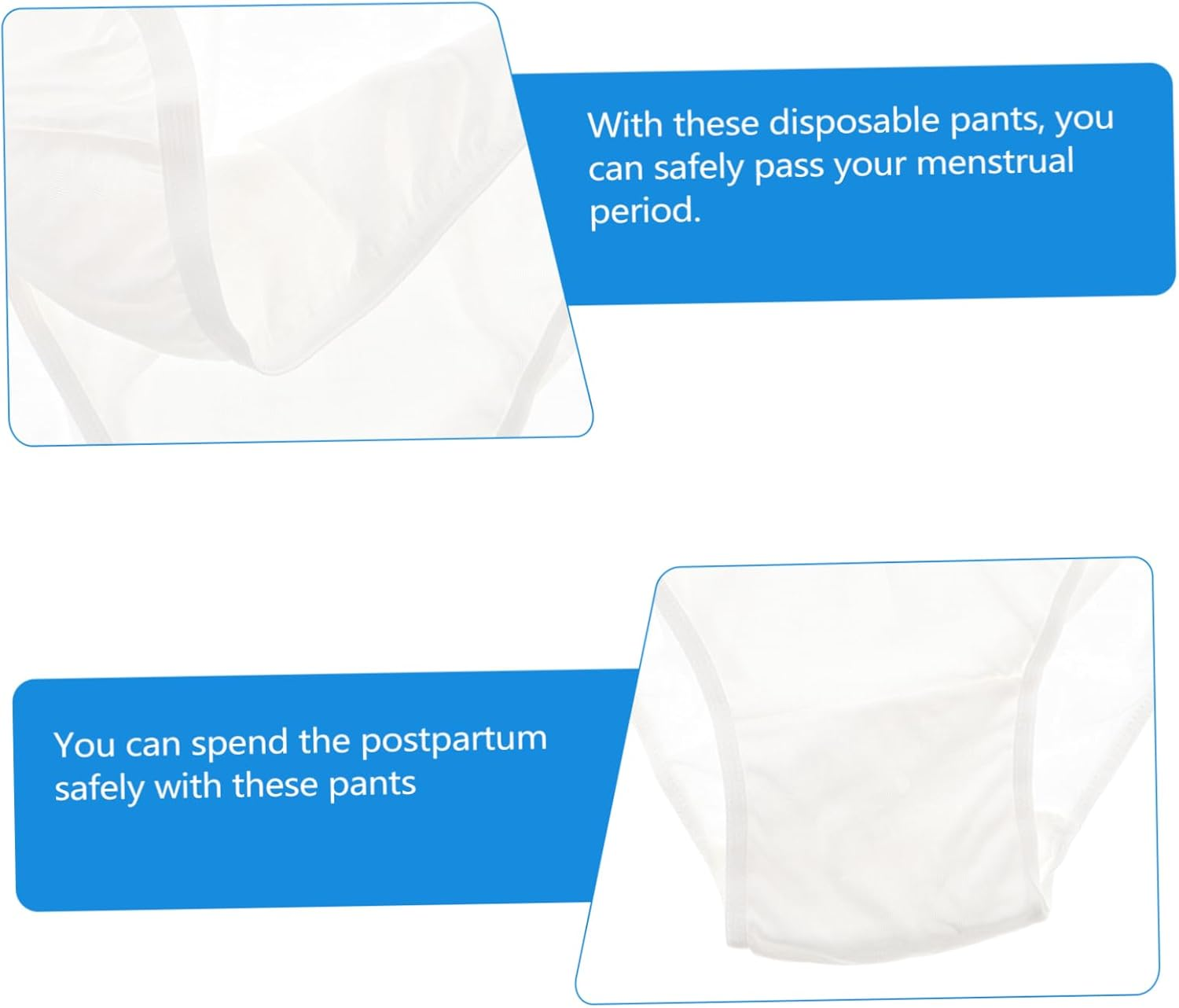4Pcs Mom Postpartum Underwear of Cotton Panties for Women Disposable Soft Comfortable and Breathable for after Period Pregnancy image number 5