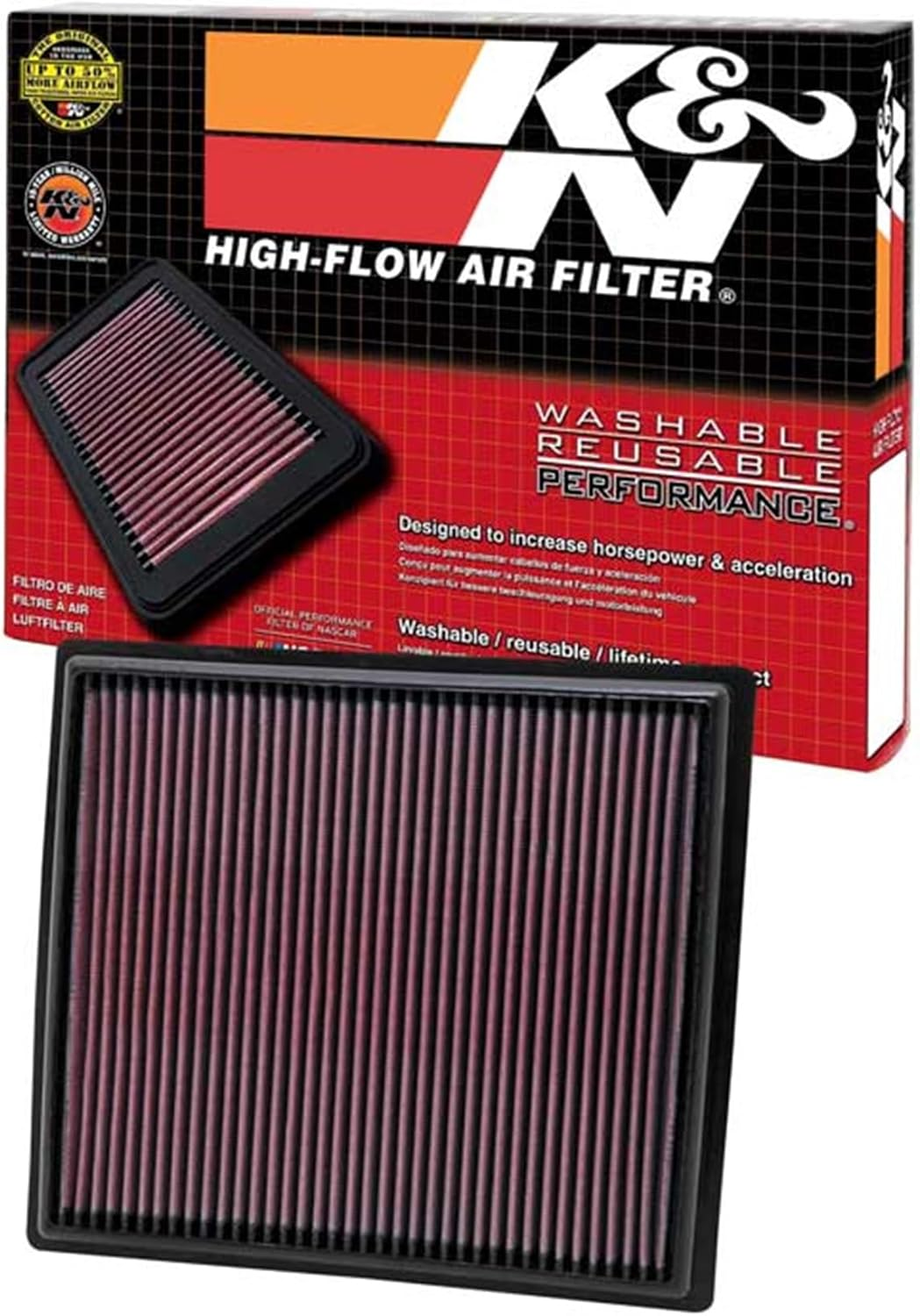 K&N 33-2442 Panel Air Filter for Buick, Holden Malibu & Chevrolet Models image number 2