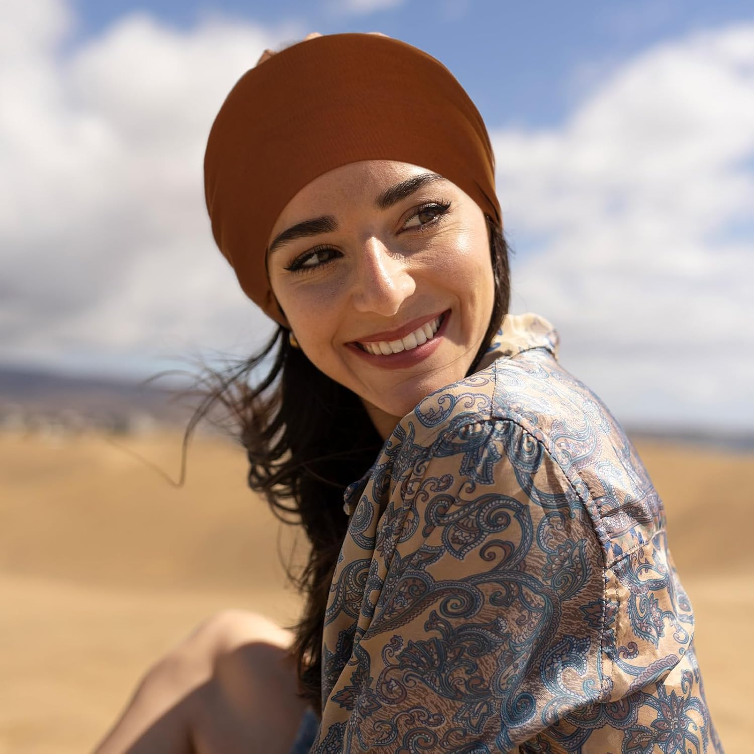 Pack of 6 Women'S Headbands, Elastic Wide Hair Bands for Yoga, Sports, Fitness, Running, Boho Hair Accessories image number 3