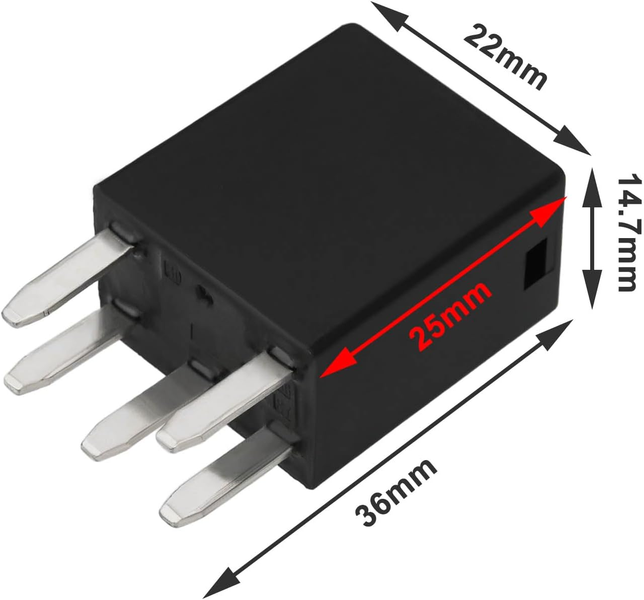 Be in Your Mind 2PCS 5Pin 12V 35 Amp Relay 5-Pin Automotive Relay Micro Automotive Motorboat Relay 12V 35A/20A SPDT 301-1C-C-R1-U01-12VDC