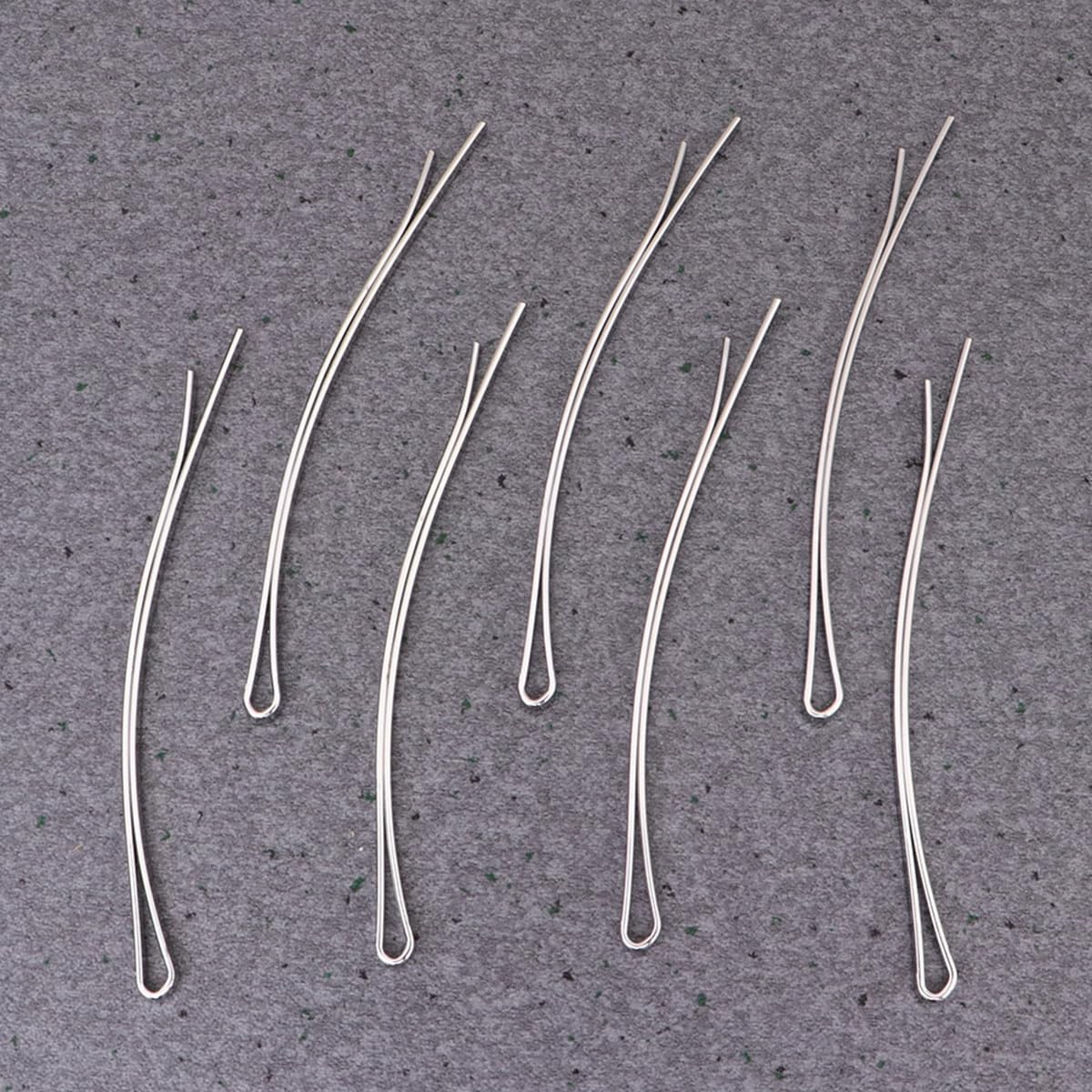 FRCOLOR 100Pcs Jumbo Bobby Pins Metallic Hairpins Curved Bobby Hair Pins Women Simple Bobby Pin Hair Clips Metal Bobby Pins for Thick Hair