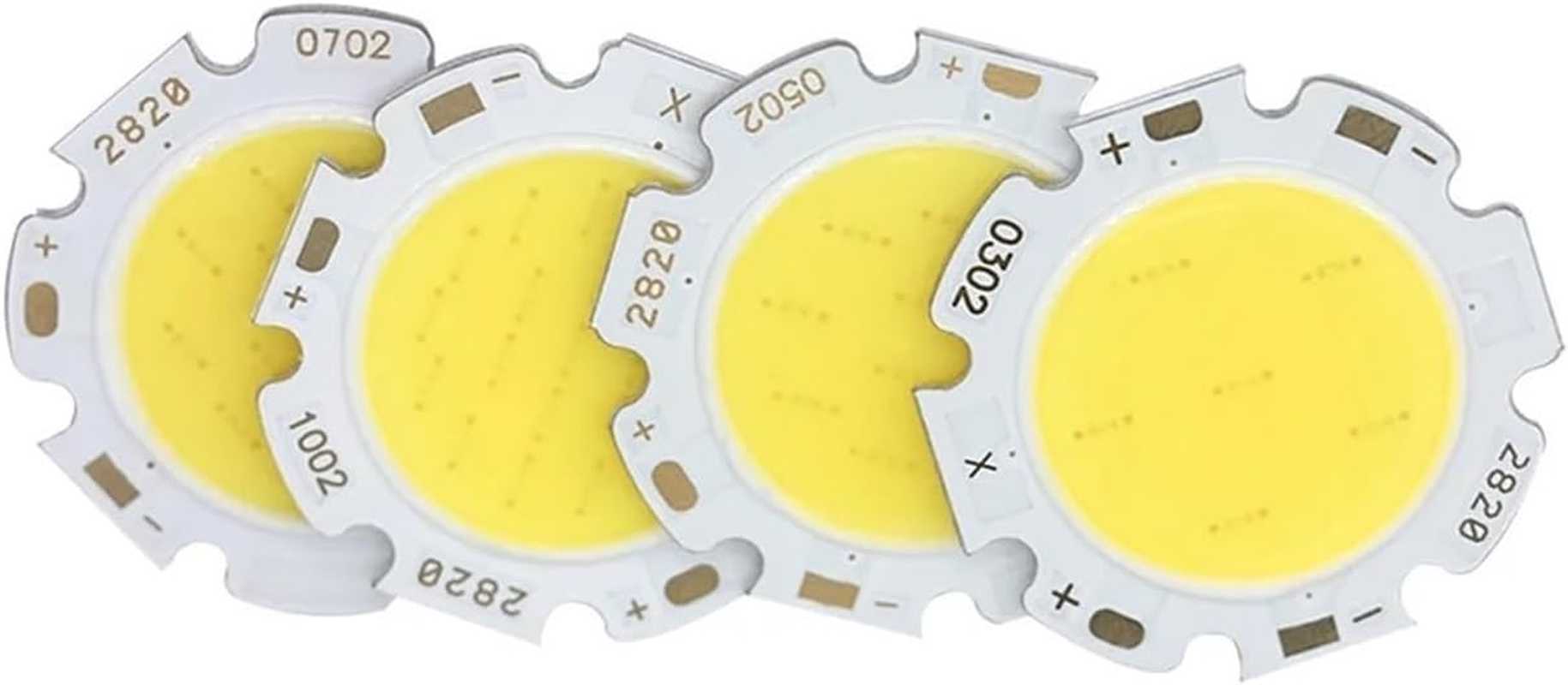 NFGZFNMKYW 4Pcs LED Beads COB Chip Light-Emitting Diode Bridgelux Chip 3W 5W 7W 10W 2828 CRI80 Warm/Natural/White for Led Cob DIY Led Bulb(5W,Cold White) image number 2