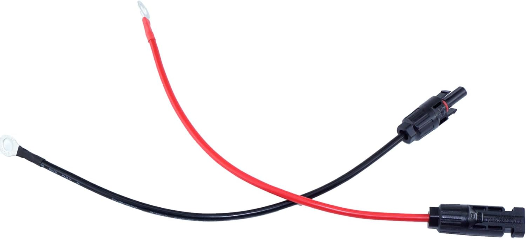 Ihaospace 10AWG Solar Panel Male to O-Ring Solar Cable Kit Solar Plug to O-Ring Terminal Cable for Solar Generator Inverter Battery Pack Charger image number 3