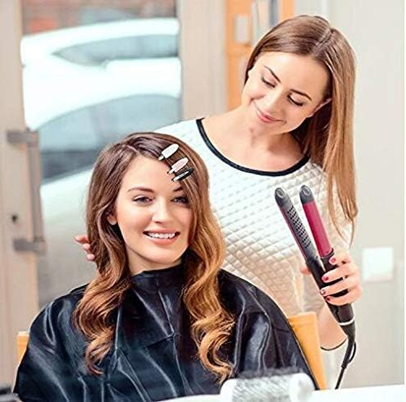 6 Pieces No Bend Hair Clips, No Crease Hair Clips, Makeup Clips for Hairstyling (Black&Pink&White) image number 5