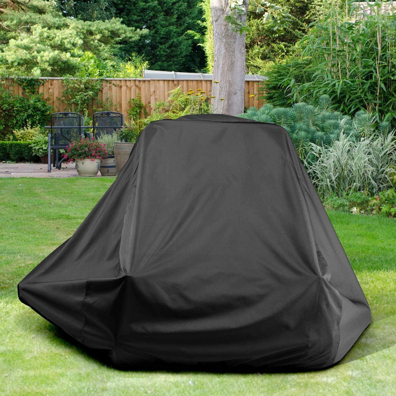 Zero-Turn Mower Cover, Universal Fit 600D Polyester Oxford, Weatherpoof UV with Windproof Buckle, Drawstring, Tractor Cover up to 60" Lawn Mower Decks for Greenworks, EGO, Craftsman, Husqvarna, Honda image number 3
