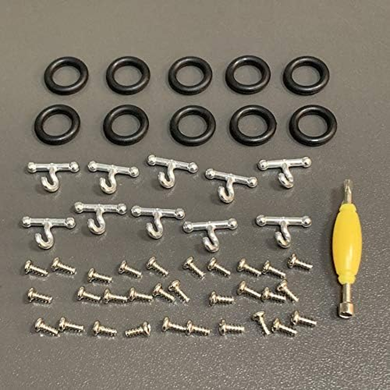 EBCO 50Pcs T Hooks+50Pcs O-Rings +120Pcs Screws+2Pcs Spanner Repair Part Set for 3.75&rdquo; G.I Joe Action Figure Replacement Accessories