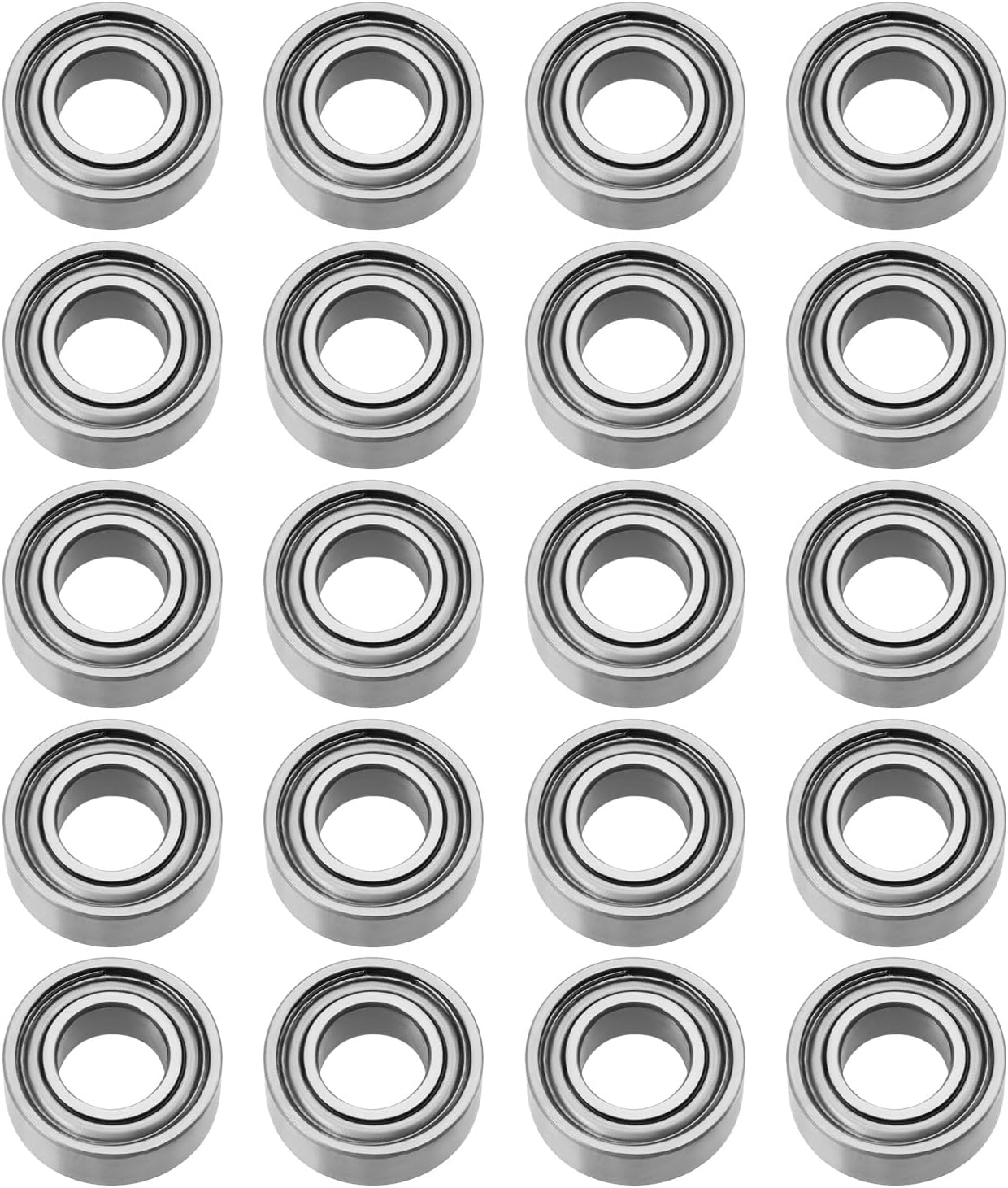 OTOTEC 20PCS MR84ZZ Deep Groove Ball Bearings ID 4Mm OD 8Mm Thickness 3Mm P0 Bearing Steel Double Shielded Bearings for High Speed Motors Gearboxes Fans image number 1