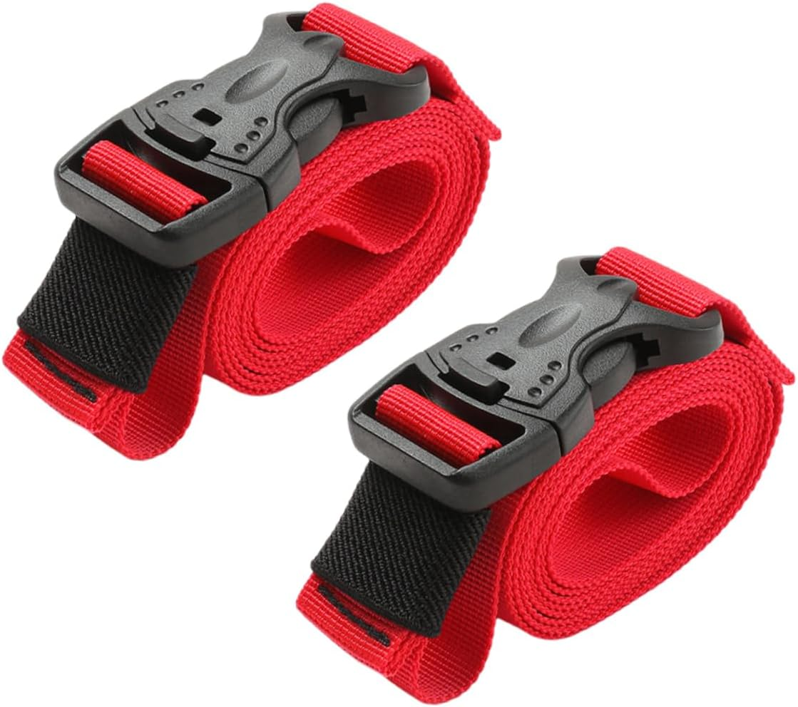 BESPORTBLE 2Pcs Outdoor Nylon Luggage Fixing Straps with Buckle Quick Release Camping Packing Belts 1.5M Sturdy Bundling Straps for Travel and Hiking Gear image number 6