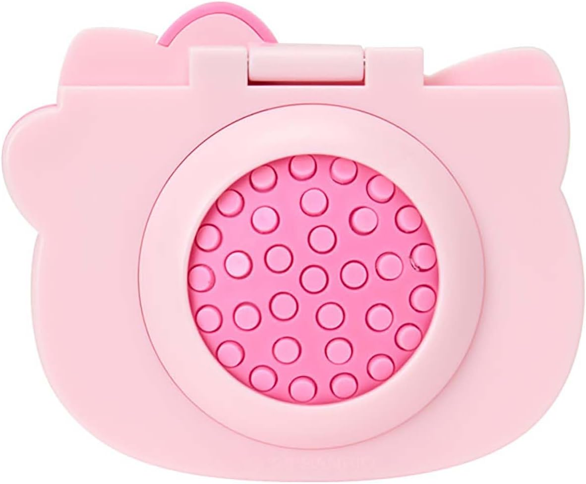 Sanrio 365131 Compact Hair Brush with Mirror (I Love Hello Kitty) Hello Kitty Pink image number 1