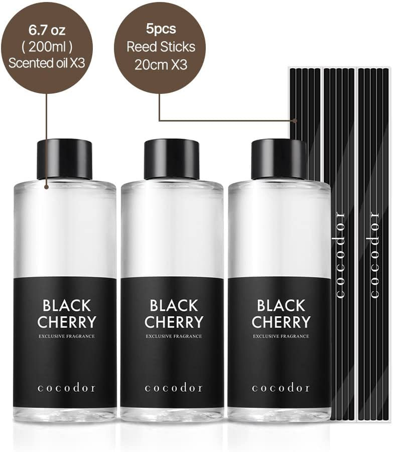 COCODOR Reed Diffuser Oil Refill/Refreshing Air / 200Ml / 3 Pack/Aromatherapy, Home Fragrance, Scented Oils, Oils for Reed Diffuser, Bathroom Home Decor image number 7
