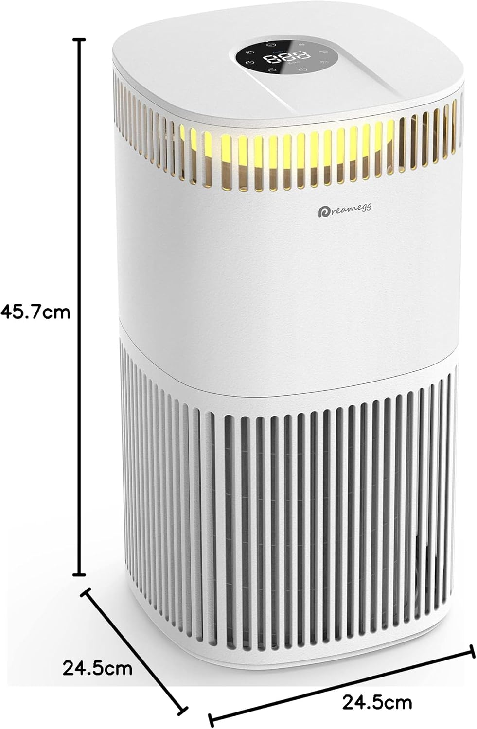 Dreamegg Air Purifiers for Large Room, Pet Mode 4-Stage Filteration Air Cleaner with Night Light, Pet Mode, PM2.5 Sensor Remove Smoke Dust Pollen Odor, Hepa Air Purifier for Bedroom Office image number 5