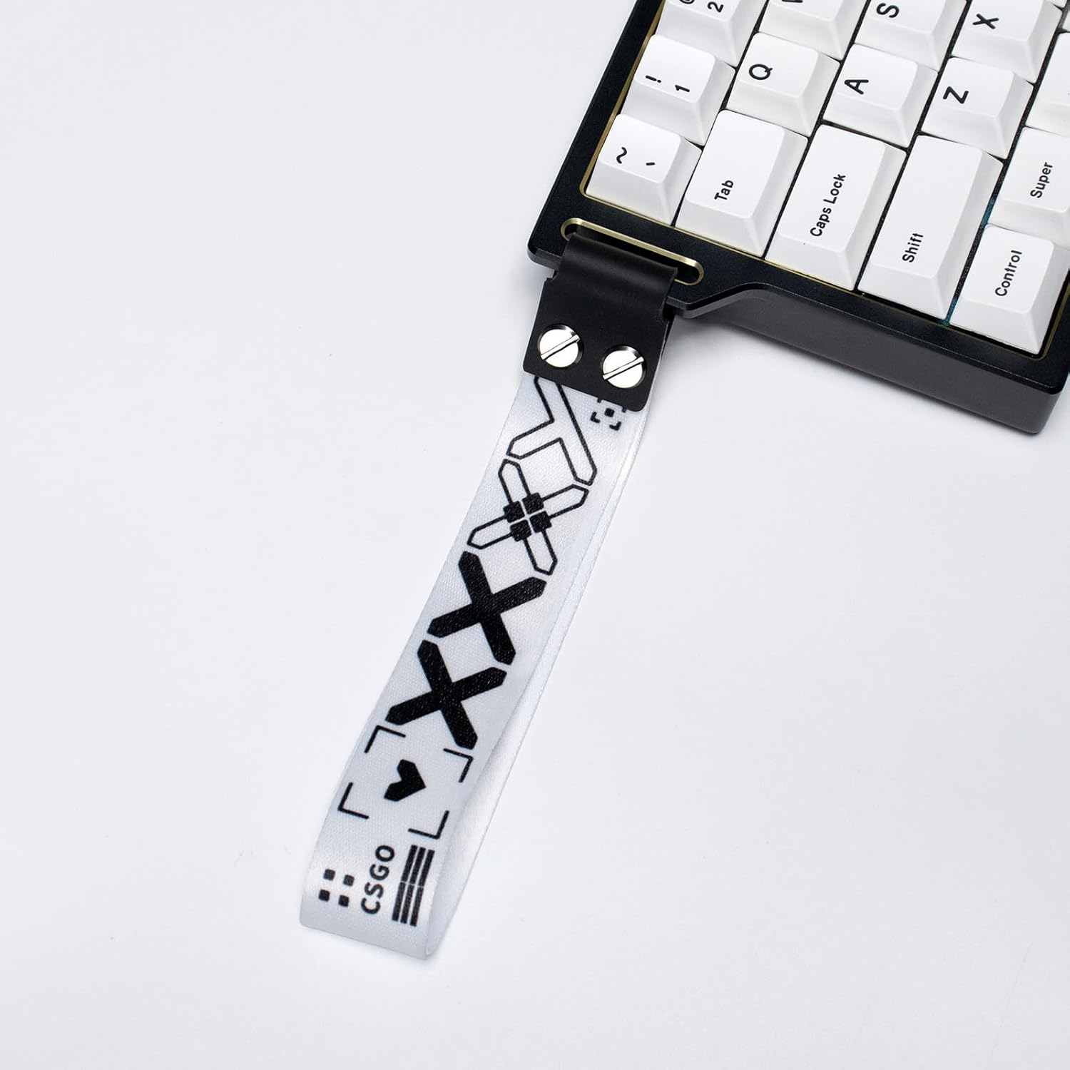 Custom Keyboard Straps Wooting 60He Snap Straps with Adhesive Topographic Pattern Straps for Multiple Mechanical Keyboards (Black)