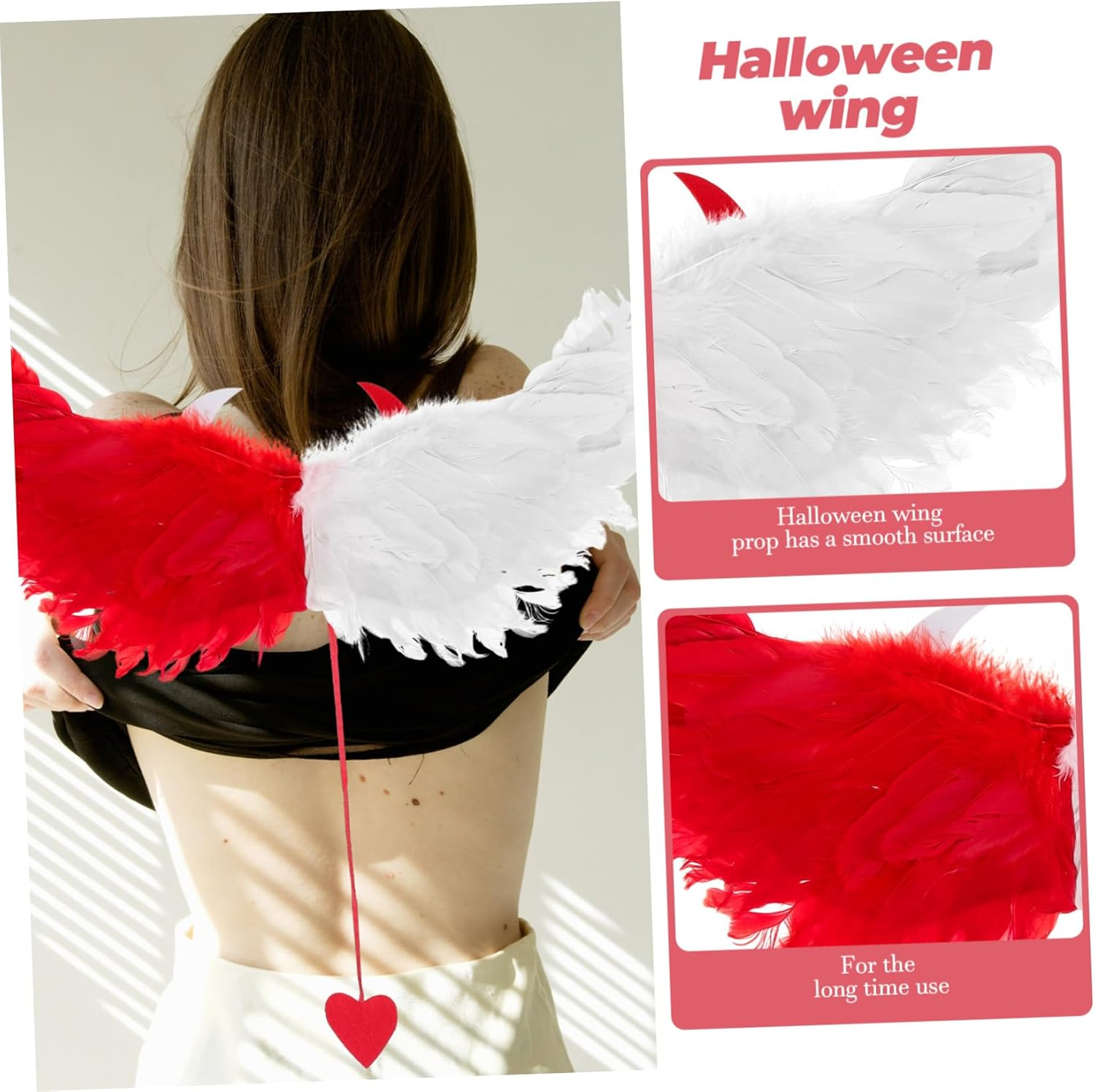 CHILDWEET 1 Set Halloween Costumes Wing Costume Party Wing Prop Party Costume Wing Prop Wing for Masquerade Wing Prop for Masquerade Wing Prop for Halloween Cosplay Headband - Assorted Color image number 3