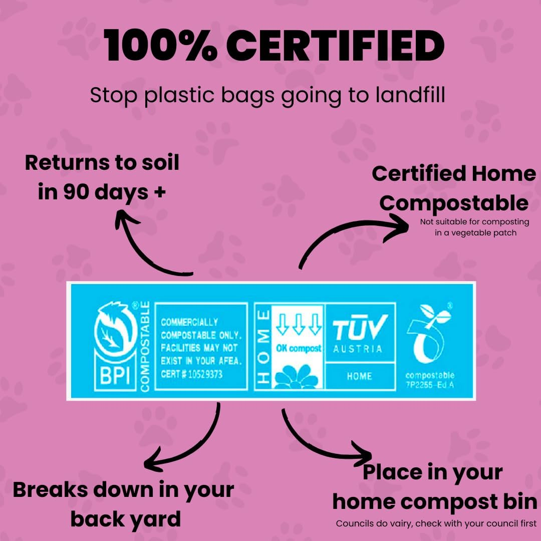 ZOLA ZOLA Super Strong Biodegradable Dog Poop Bags with Handles - Extra Strong, Extra Thick, Compostable Dog Poo Bags for Dogs & Cats - Eco-Friendly Poop Bags Rolls image number 5