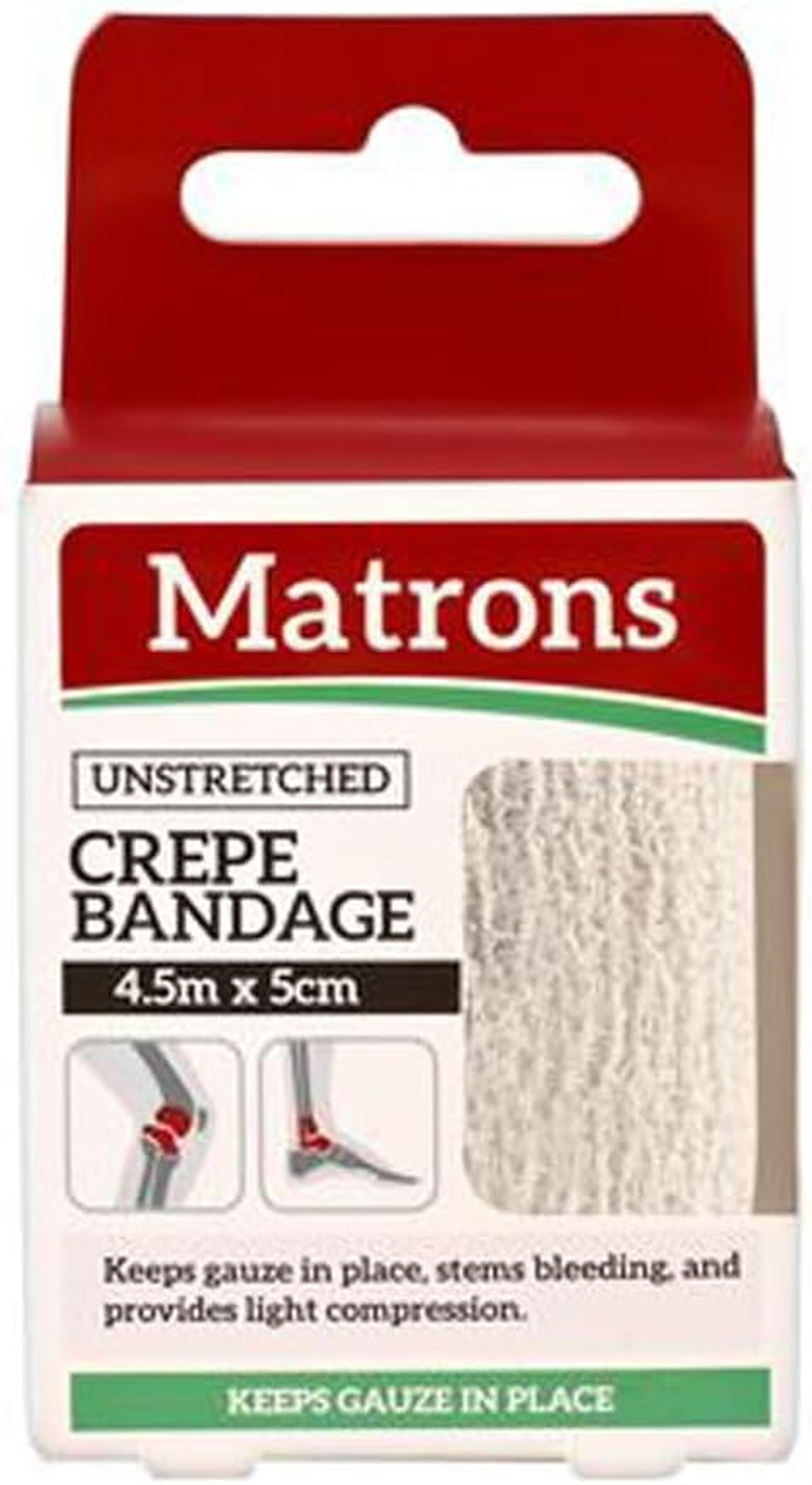 Matrons Crepe Elastic Bandage, 4.57M X 5Cm, Multicolor, Unisex, Medical Bandage