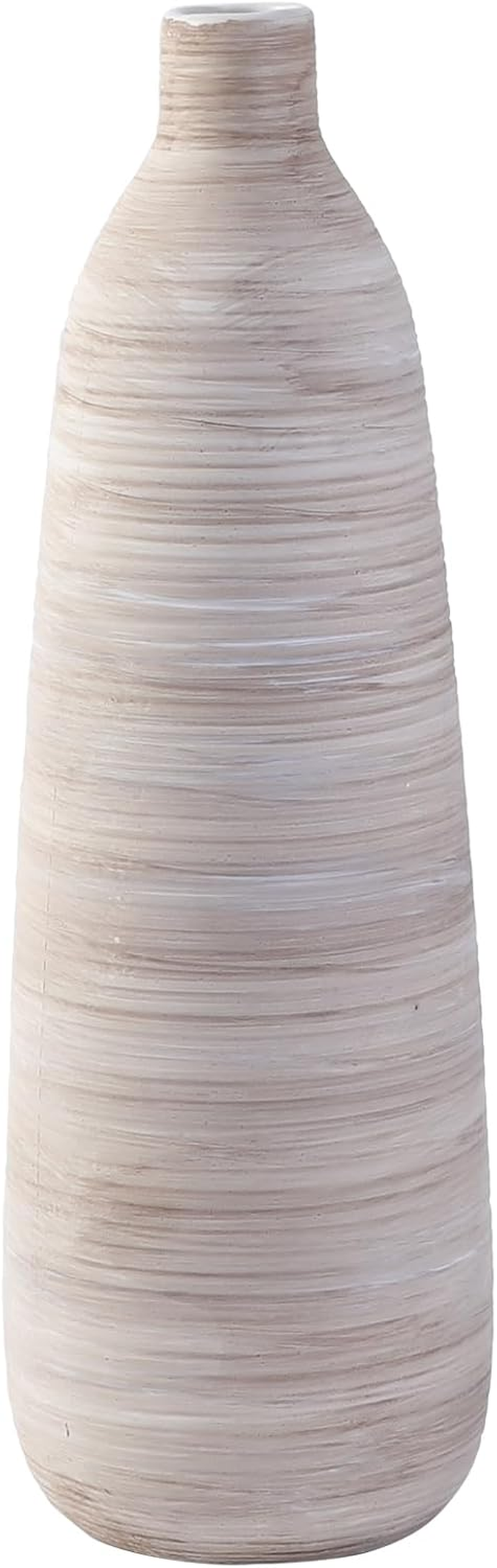 18In Extra Large Floor Vase for Living Room Decor,Earthy Vessel for Tall Pampas Grass,Cream Beige Centerpieces for Neutral Room Aesthetic,Midcentury Modern,Cottagecore Home Decor image number 3