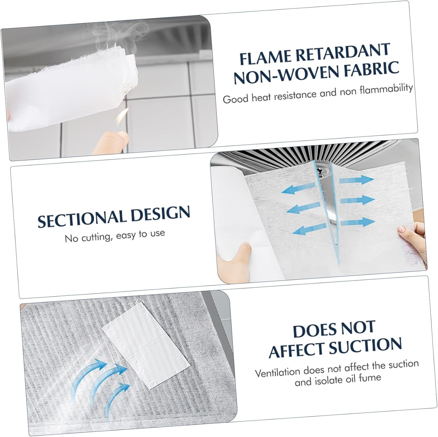 Range Hood Filters for Kitchen,Easy Apply Nonwoven Fabric Grease Filter for Range Hood Replacement anti Oil Filter Paper（10 M per Roll image number 1