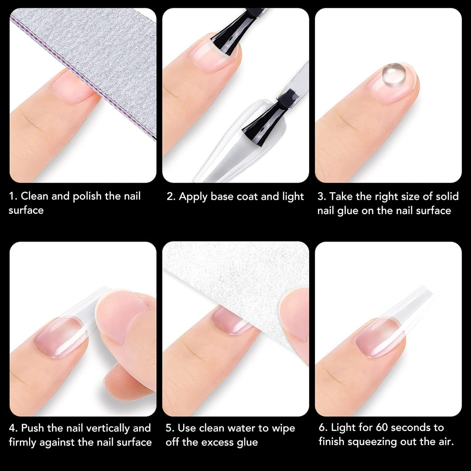 Ejoyous 360PCS ABS Frosted Nail Tips (3 Boxes X 120PCS) Including Coffin/Stiletto/Almond Shapes, Multiple Sizes Fits Professional Nail Artists File/Paint, Home DIY Durable image number 5