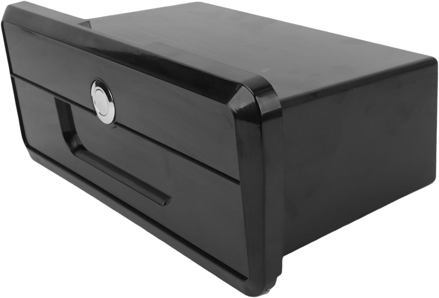 Jiawu Boat Storage Compartment, ABS Plastic Boat Glove Box with with Double Cup Holder Design, Concealed Button Lock, Spacious Pontoon Yacht Storage Box (White)