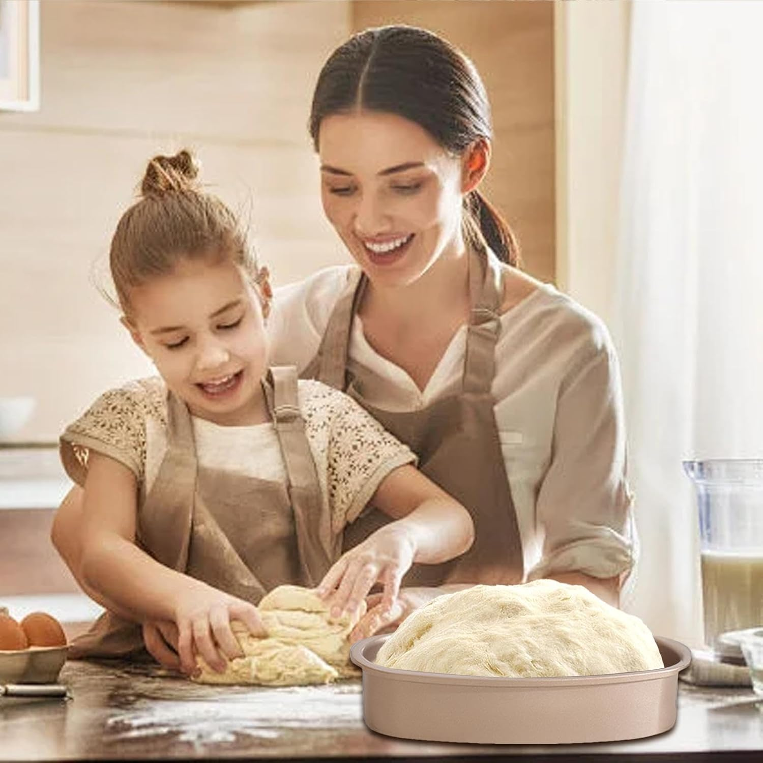 Shurzzesj Oval Cake Pan - Non-Stick Oval Breads Loaf Pan - Breads Mold for Home, Kitchen & Bakery Use, Bread Pan, Baking Molds, Bakeware Tool for Oven image number 1