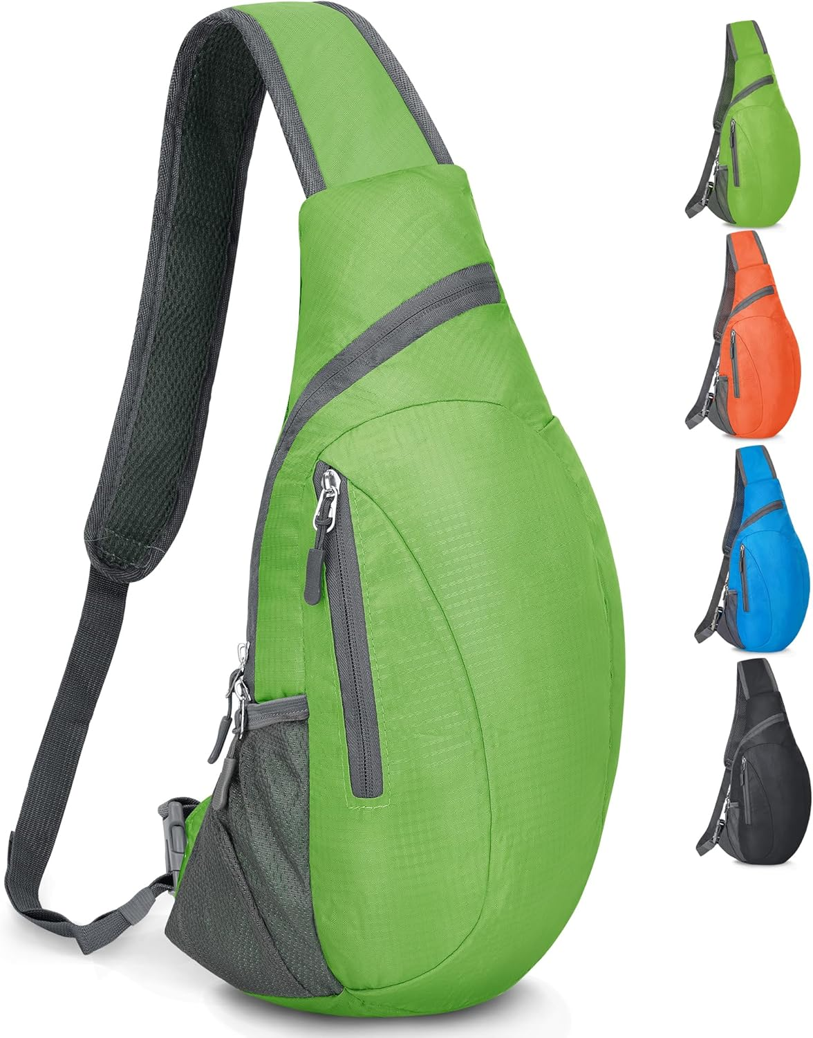 ZOMAKE Sling Backpack 10L - Small Crossbody Backpacks Waterproof Sling Bag for Women Men (Blcak)