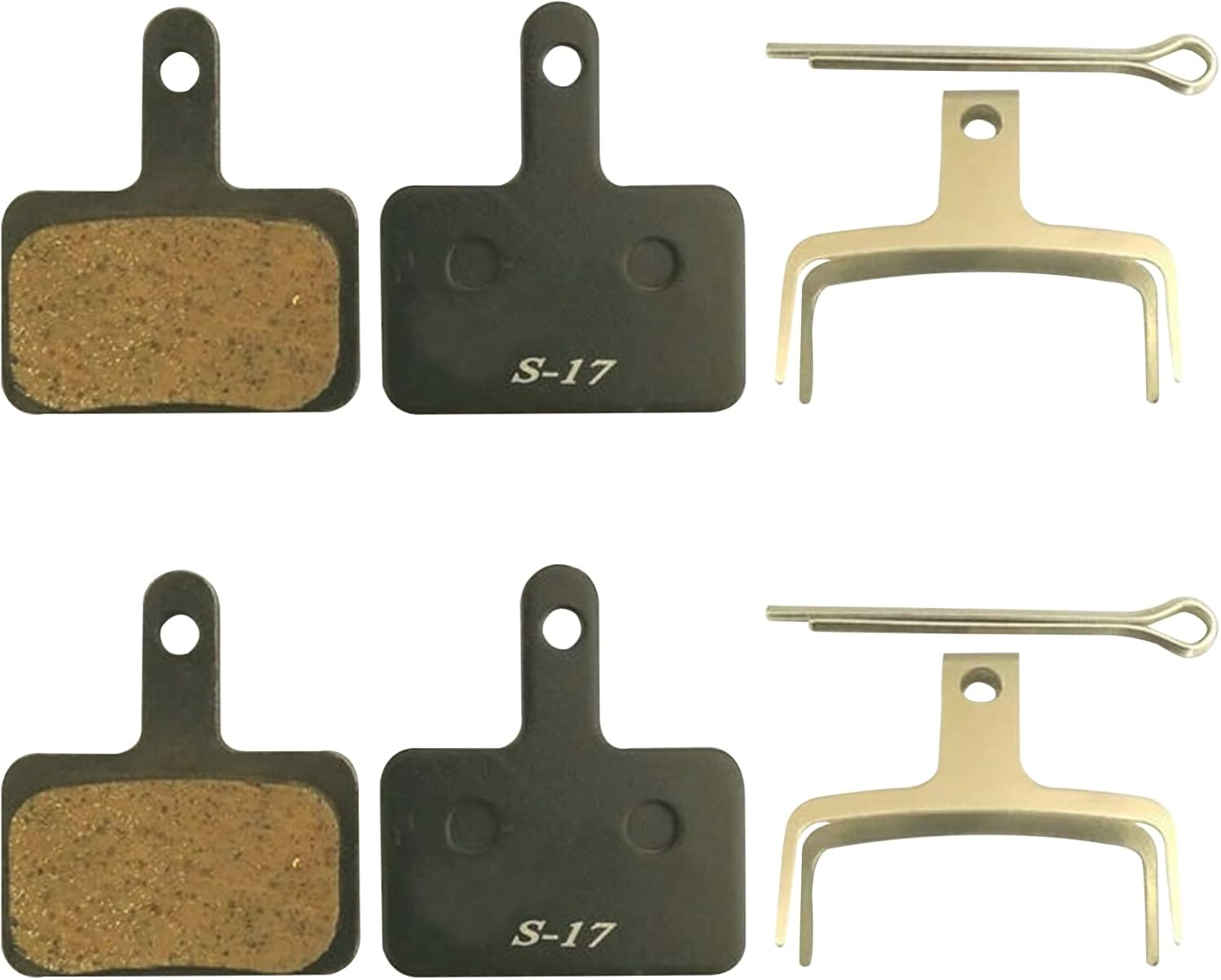 Bicycle Brake Pads, 2 Pairs Resin Semi-Metallic Bike Disc Brake Pads Compatible for Shimano XTR, Smooth Braking, Low Noise, Long Life