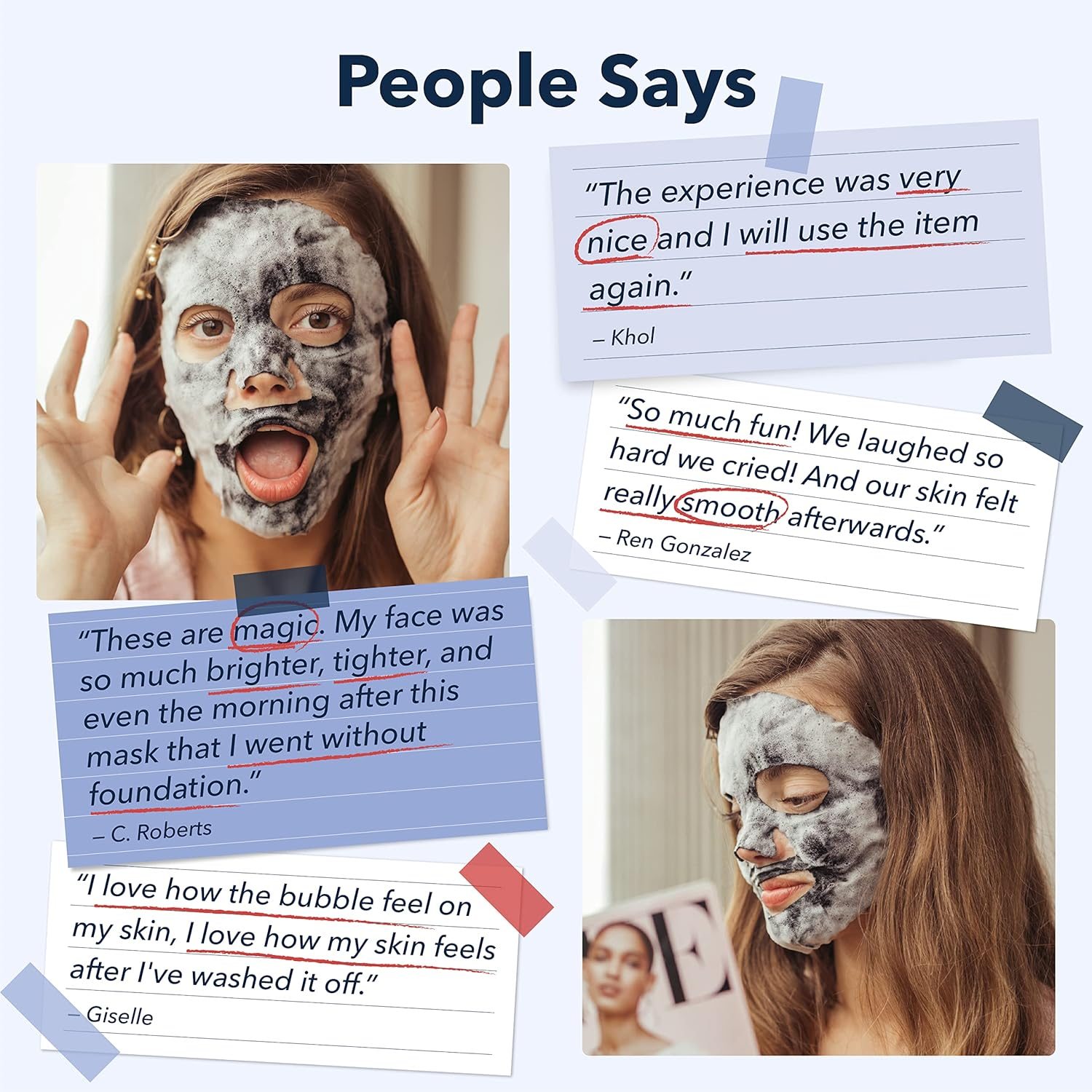 Purederm Deep Purifying Pink O2 Bubble Mask Peach (5 Pack) &ndash; Bubble Face Sheet Mask for Purifying & Moisturizing image number 4