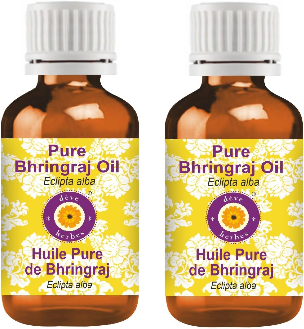 Deve Herbes Pure Bhringraj Oil (Eclipta Alba) (Pack of Two) 100Ml X 2 (6.76 Oz) image number 2