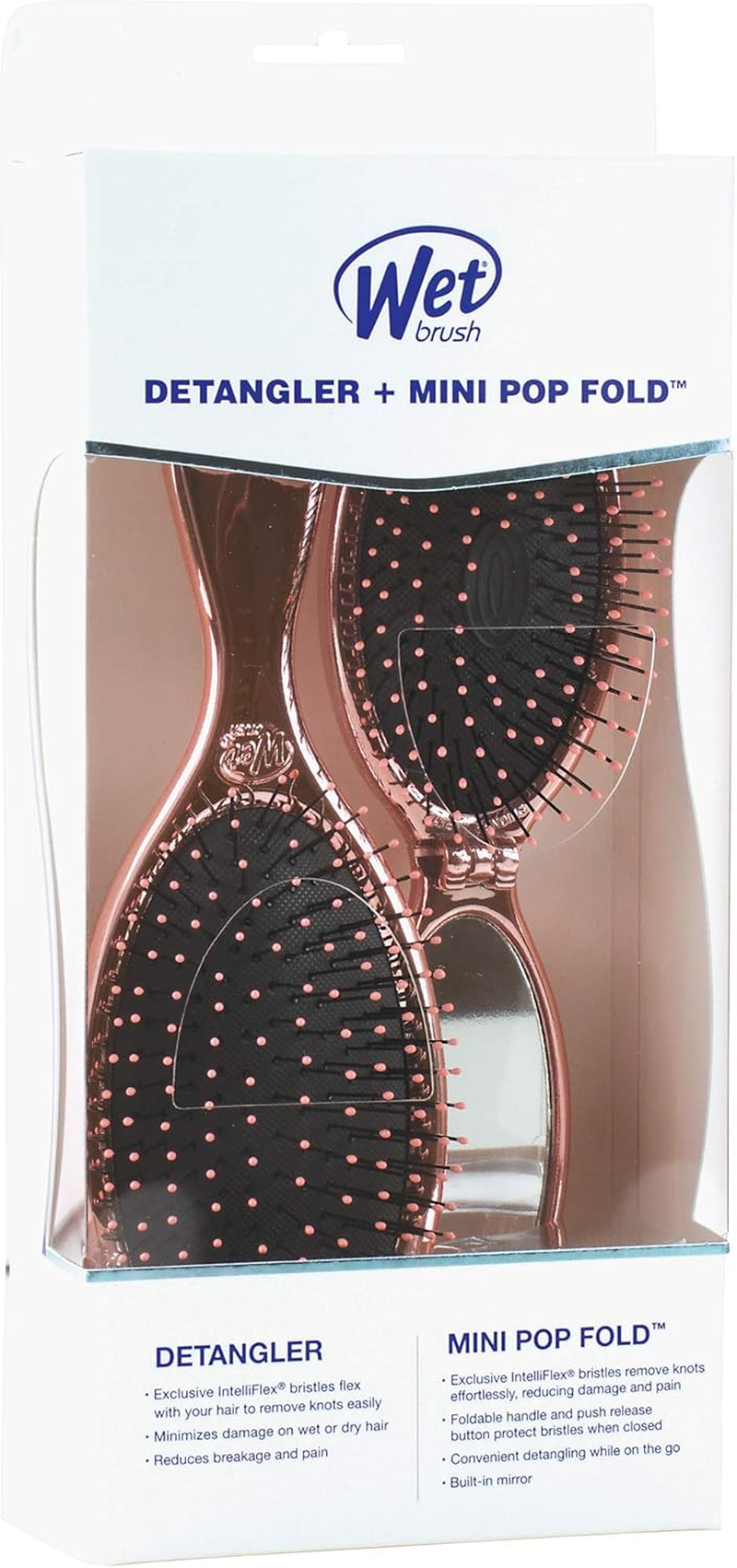 The Wet Brush Detangler and Pop and Go, Rose Gold, 1 Count