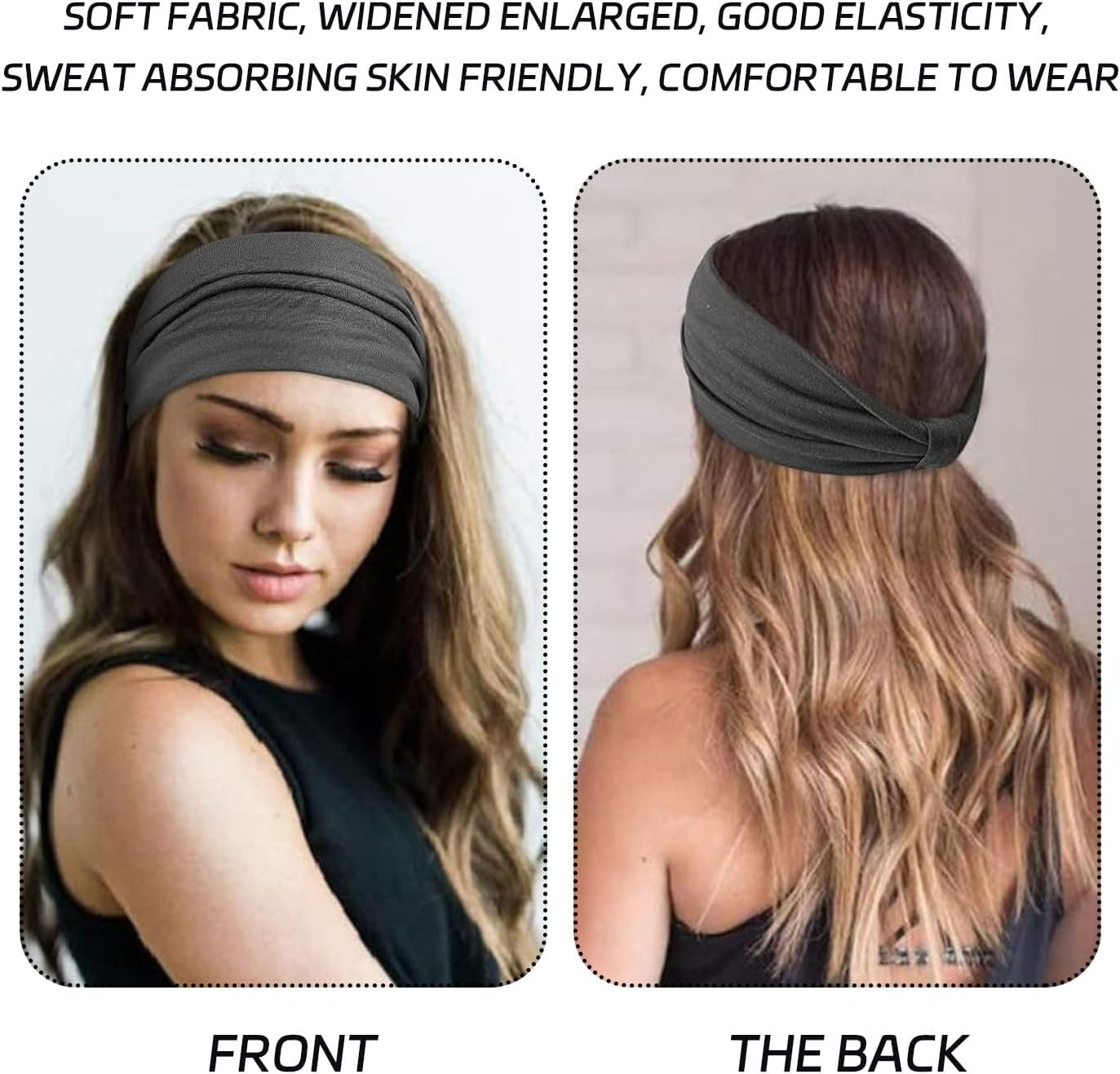 Pack of 6 Headbands, Simple Tooth Band, Women'S Chin Tooth Headband, Sporty, Breathable, Fashionable Headband, Women'S Hairstyle Decoration image number 1