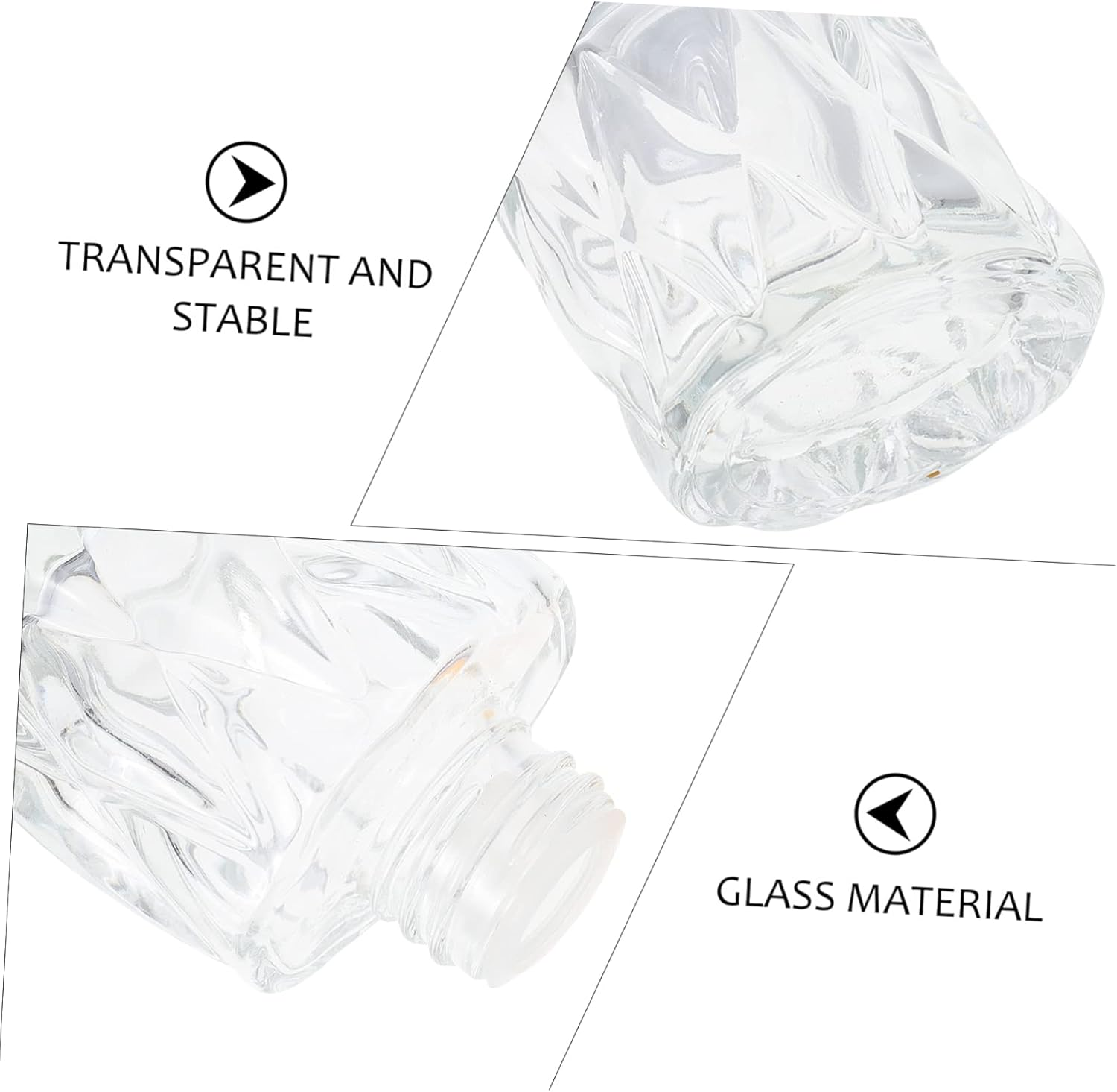 Empty Glass Fragrance Jars Aromatherapy Containers for Himalayan Salt Diffuser image number 2