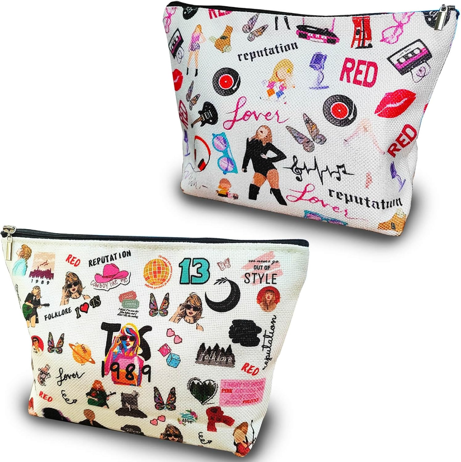 T-A-Y-L-O-R Swift Tour Gift, 2 Music Lover Makeup Bags, 2 Layers, Durable & Waterproof, T-A-Y-L-O-R Swift Version Gift Album Name Cosmetic Bag/Pencil Case Taylor Swift Merch for Fans-0102 image number 4