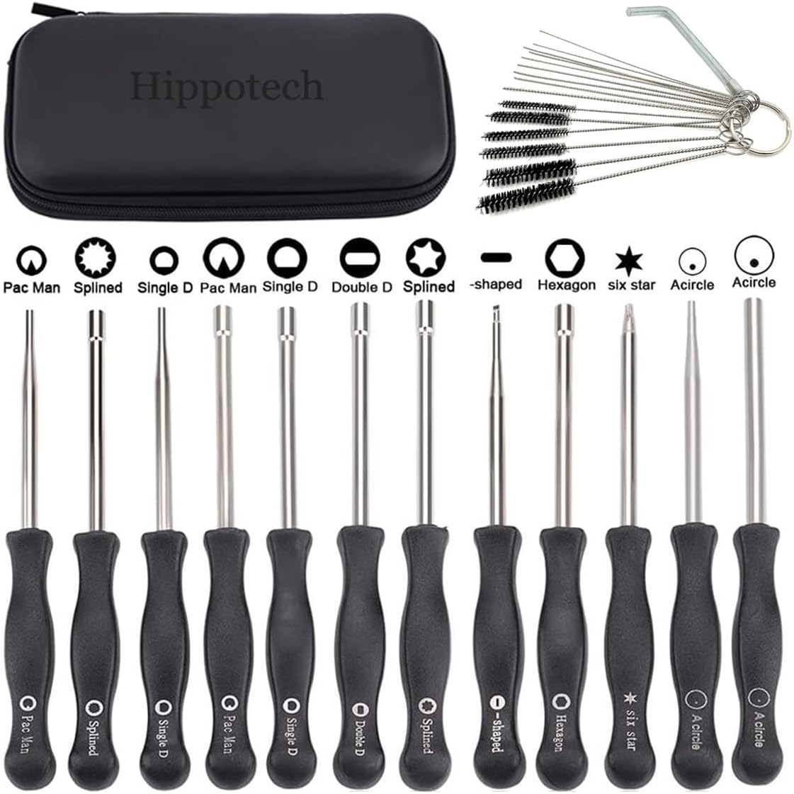 Hippotech Pack of 12 Carburetor Adjustment Tool with Acircle Scredrivers for 2-Cycle Small Engine for Husqvarna for STHIL for Echo Trimmer Chainsaw image number 3