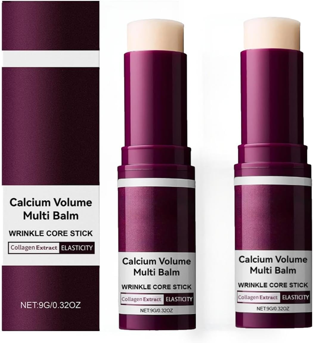 Korean Collagen Moisturizing Stick: Anti-Aging, Hydrating & Firming Face Balm for Wrinkles on Eyes & Neck、Face，Calcium Multi Balm，Portable 9G Multi-Action Skincare Treatment （2） image number 1